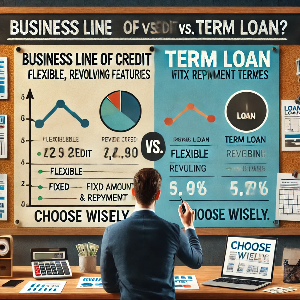 Business line of credit vs term loan